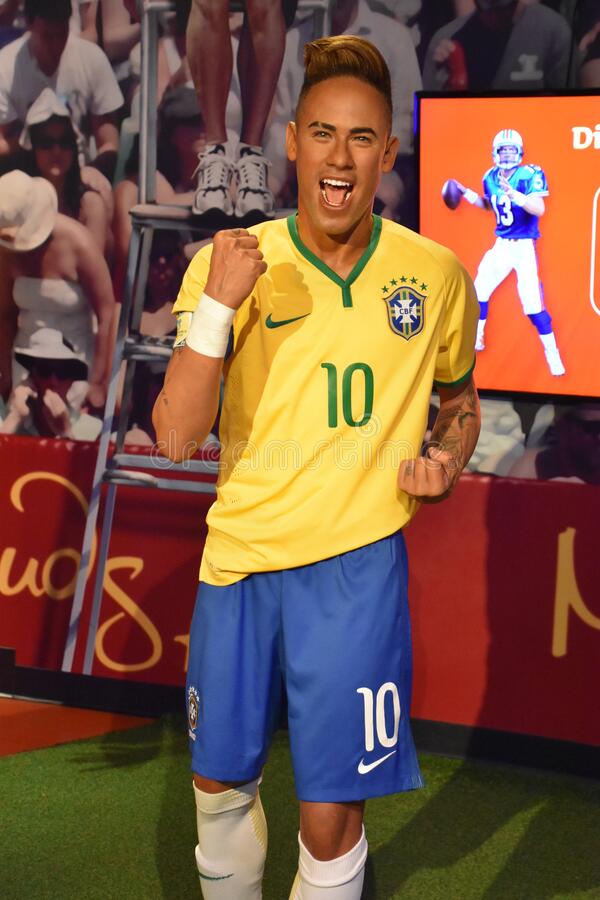 Estátua de Neymar no Museu Madame Tussauds, Orlando. Foto/Reprodução: Instagram